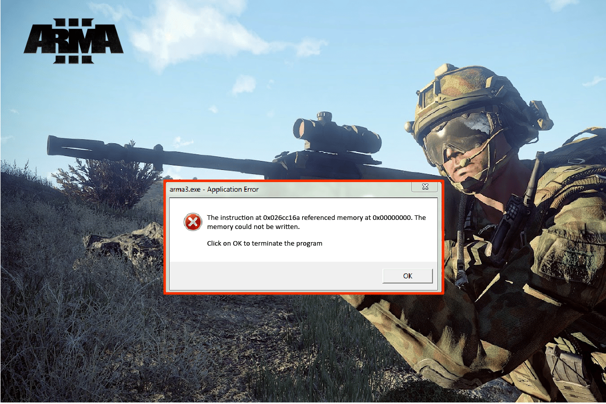 Arreglar el error de memoria referenciada de Arma 3 en Windows 10