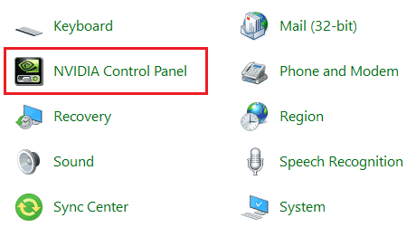 Haga clic en Panel de control de NVIDIA | Arreglar el error de memoria referenciada de Arma 3 en Windows 10