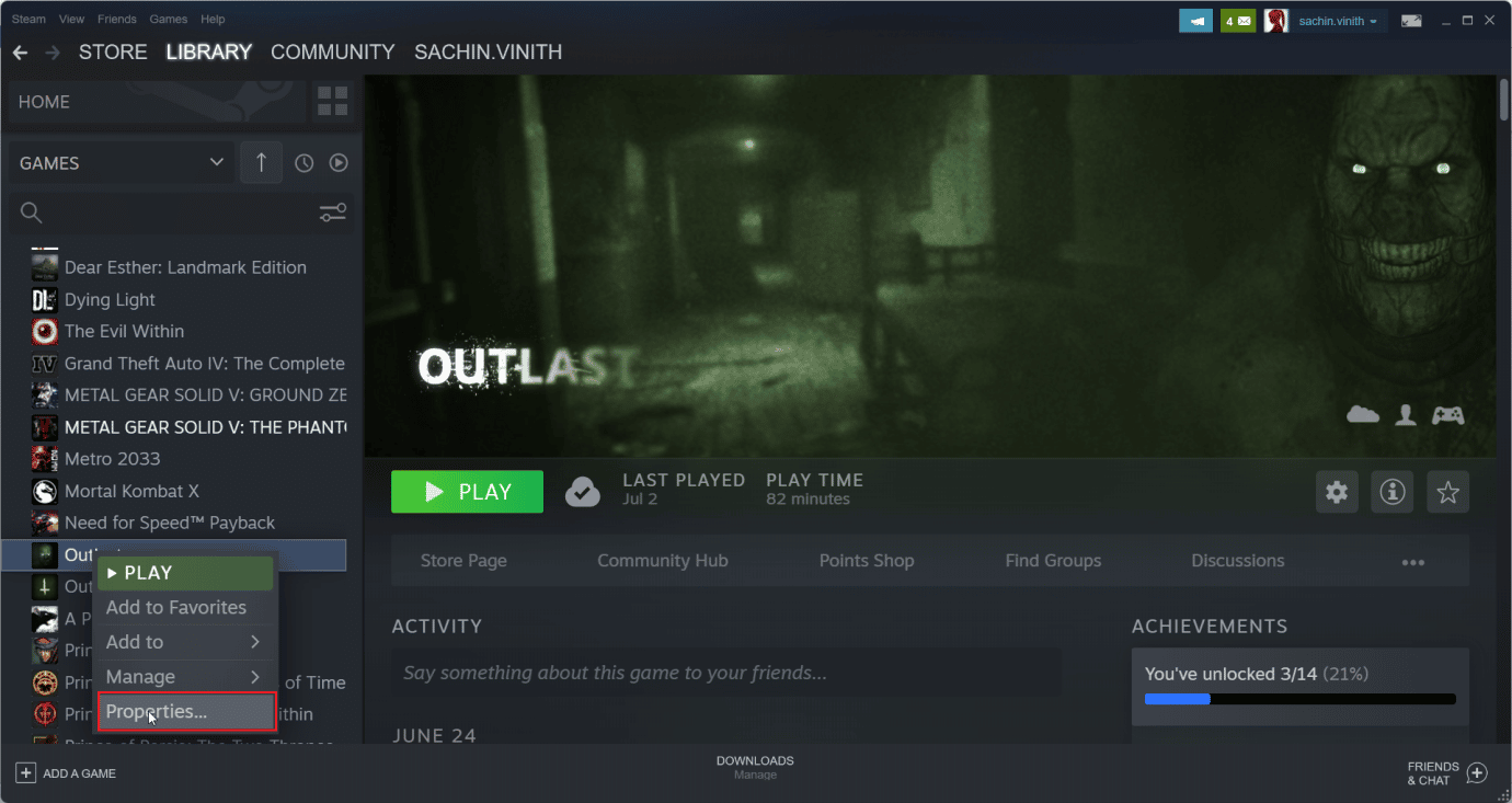 คลิกขวาที่เกมแล้วคลิกคุณสมบัติ วิธีทำให้ Steam ลบบันทึกบนคลาวด์