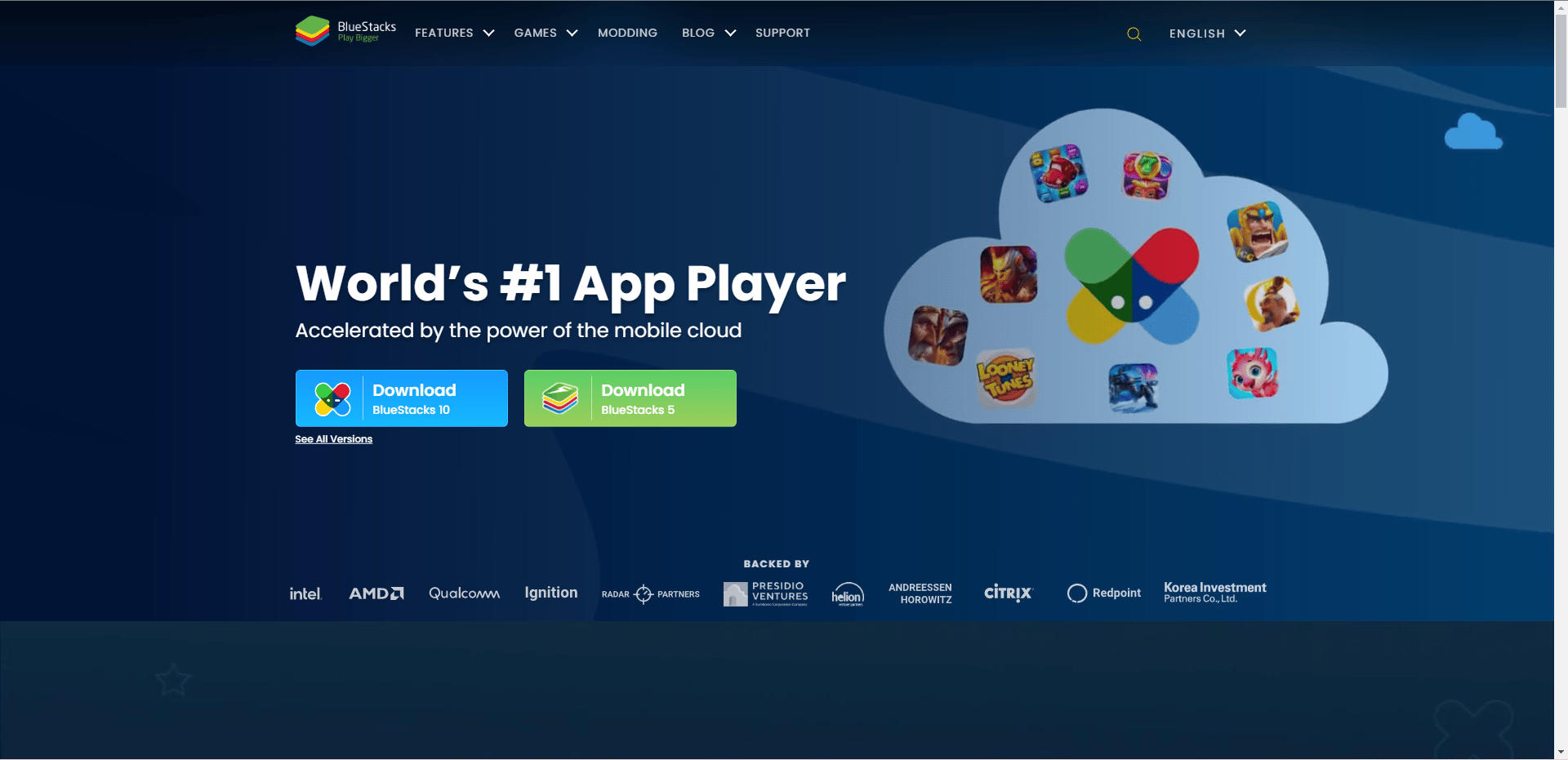 موقع Bluestacks الرسمي. أفضل نظام تشغيل Android للكمبيوتر الشخصي