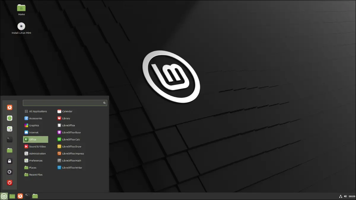 Linux Mint 21 Ванесса по умолчанию