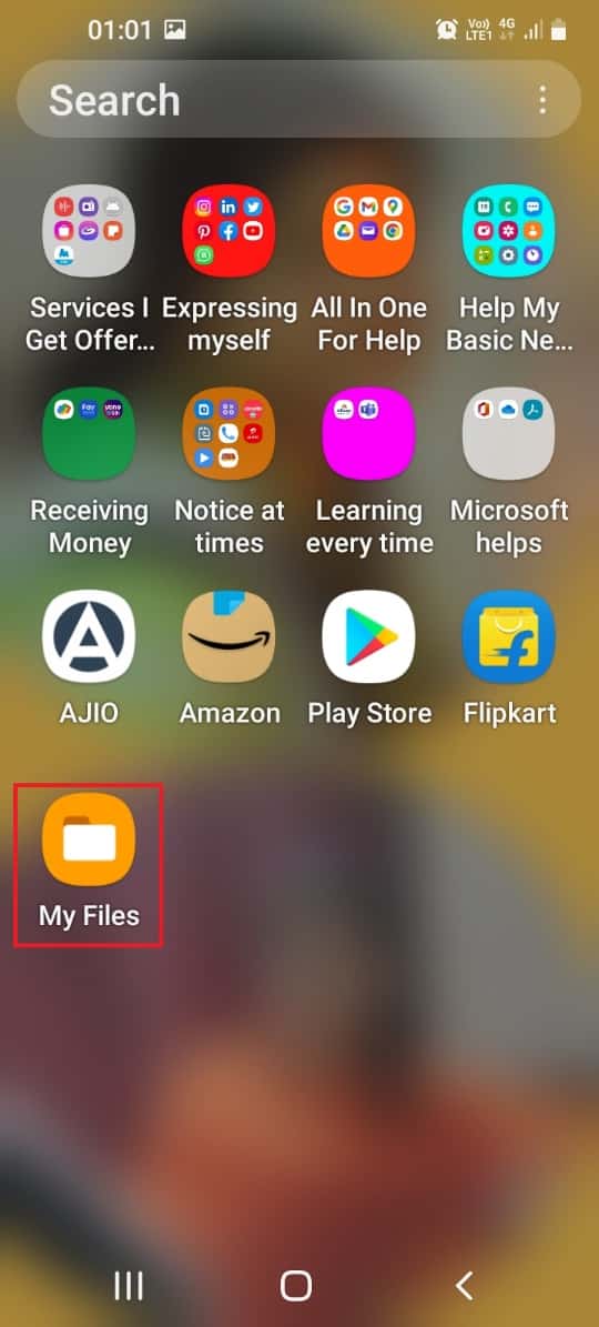 Tocca l'app I miei file nel menu principale