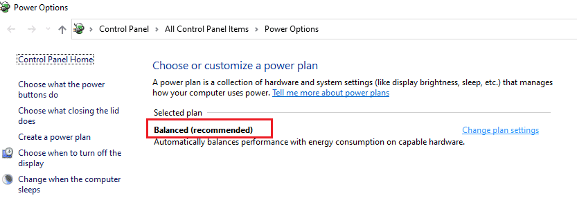 แก้ไข PowerPlan แก้ไขข้อผิดพลาด OneDrive 0x8004de40 ใน Windows 10