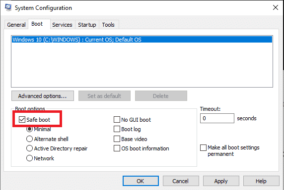 ดำเนินการคลีนบูต แก้ไขข้อผิดพลาด OneDrive 0x8004de40 ใน Windows 10