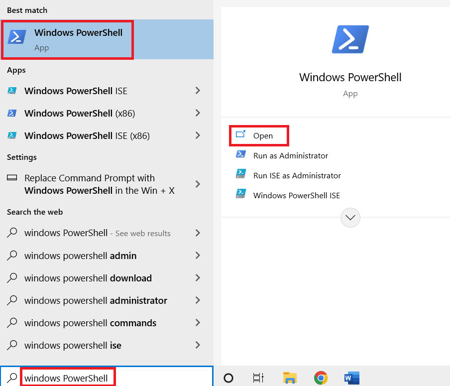 เปิดตัว Windows PowerShell แก้ไขปัญหาโปรไฟล์เครือข่าย Windows 10 ที่ขาดหายไป