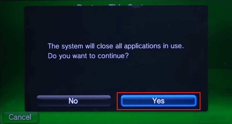 เลือกใช่เพื่อดำเนินการต่อ | วิธีทำการรีเซ็ตฮาร์ด PSP Vita
