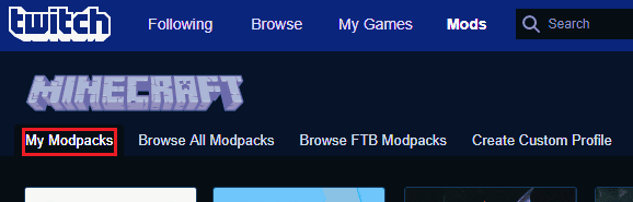 Modpacks ของฉัน