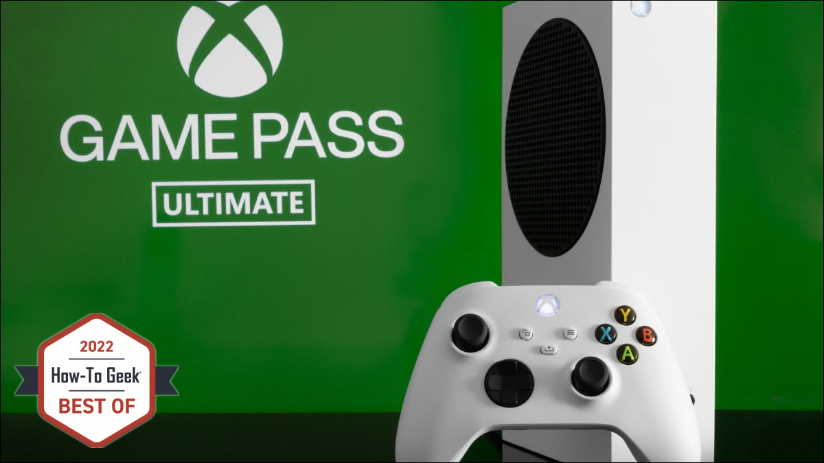 帶有 Xbox Series S 的 Xbox Game Pass 徽標