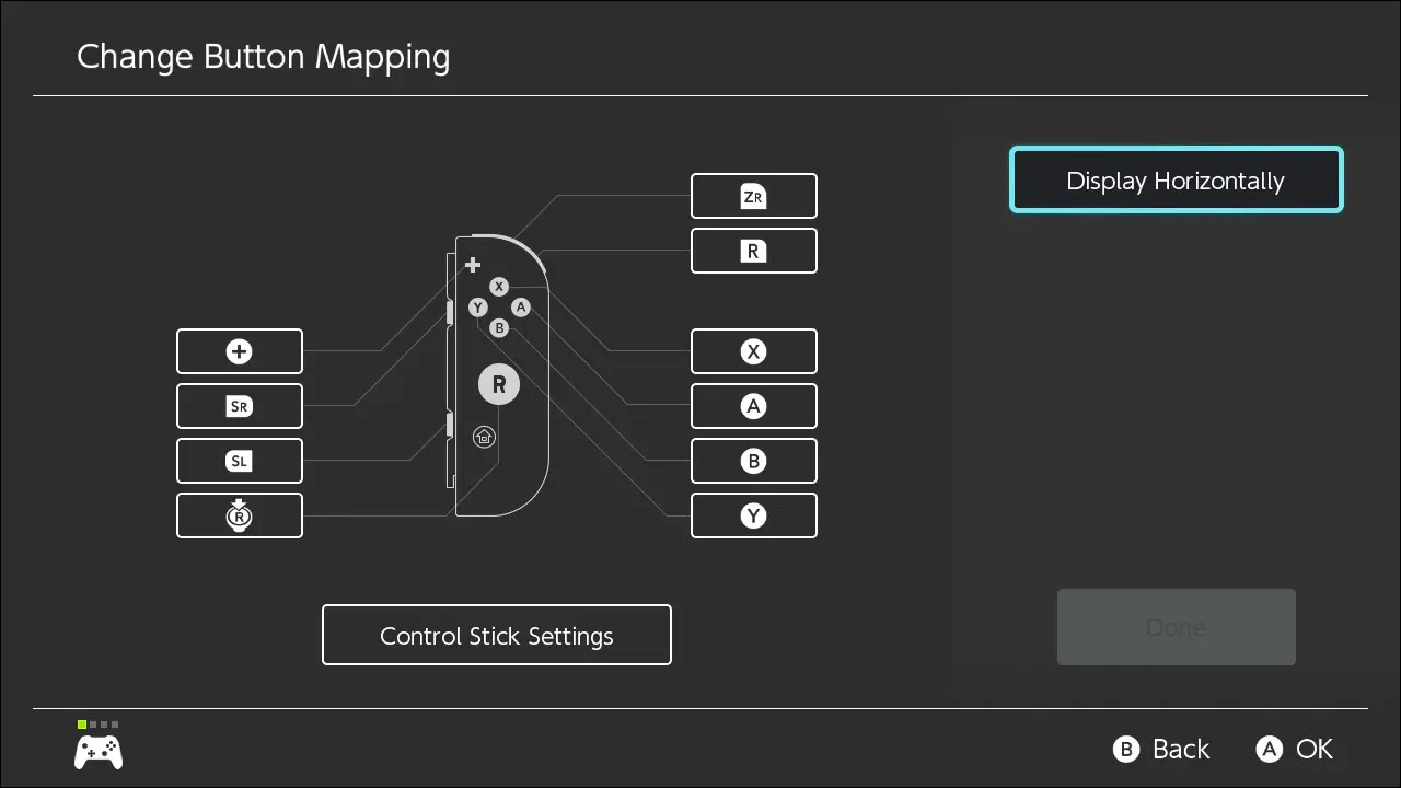 Mapeamento do controle do Nintendo Switch