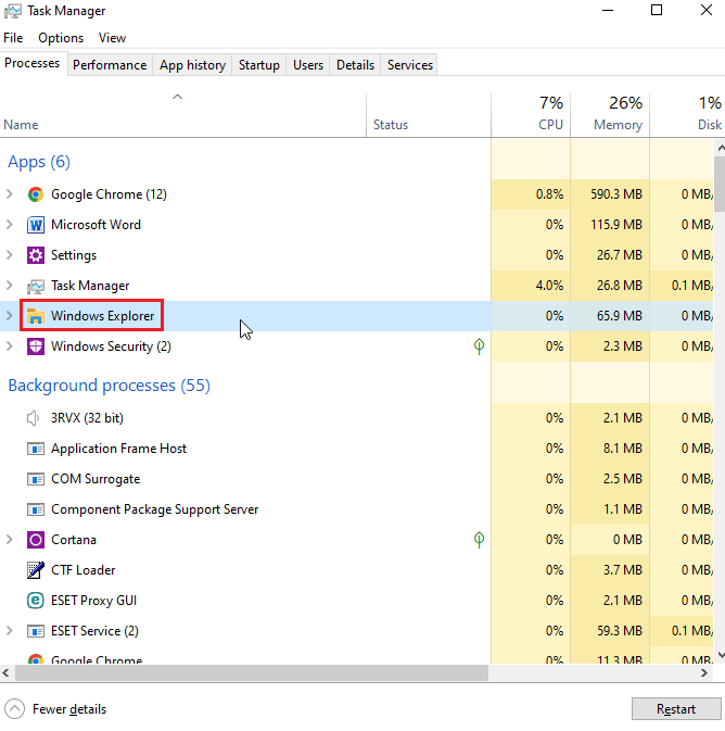 klicken Sie auf Windows-Explorer. So benennen Sie eine Datei im Zielverzeichnis um