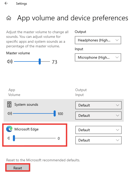 sprawdź i zwiększ głośność lub kliknij reset