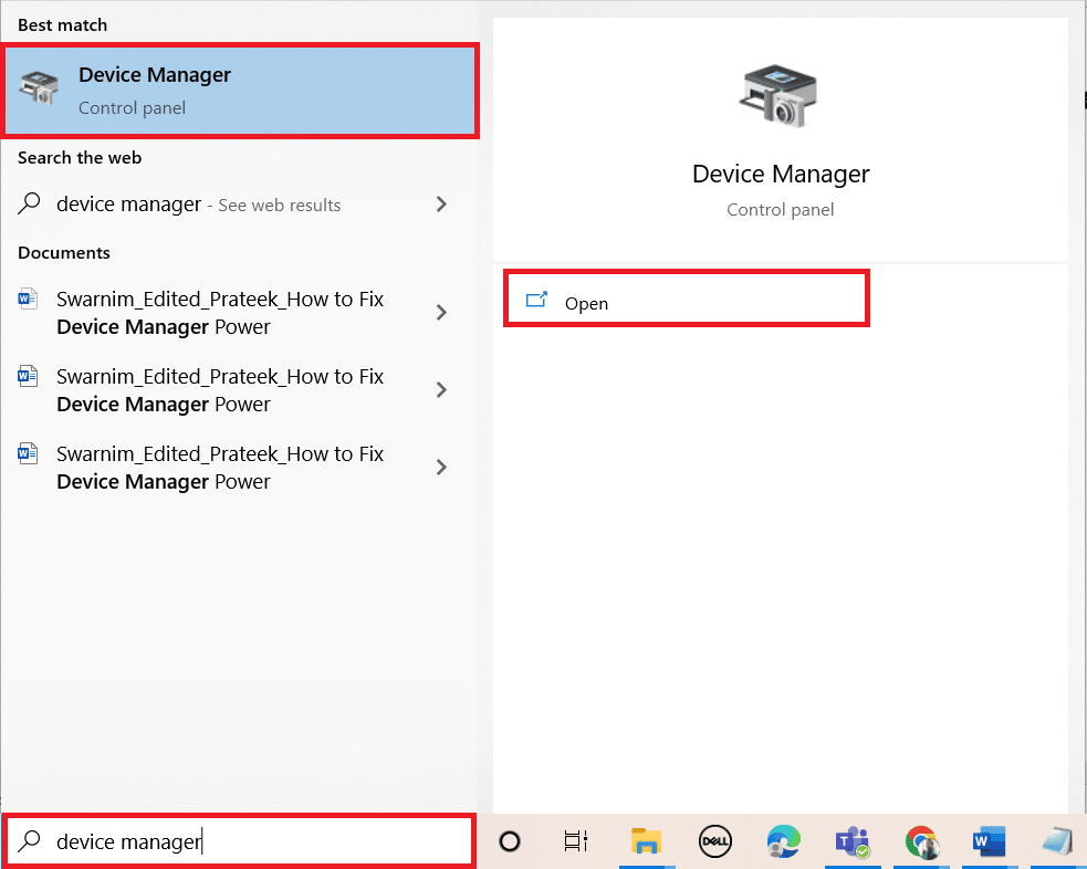 Gerätemanager öffnen. Beheben Sie, dass meine Kopfhörerbuchse in Windows 10 nicht funktioniert