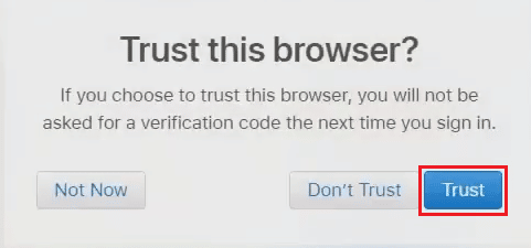 انقر فوق Trust for Trust هذا المستعرض؟ يظهر فجأة