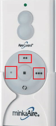 Pulsanti di velocità Telecomando Minka Aire