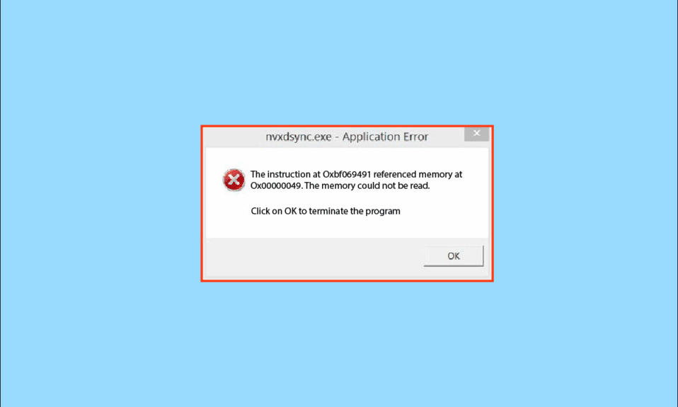 แก้ไขข้อผิดพลาด Nvxdsync exe ใน Windows 10
