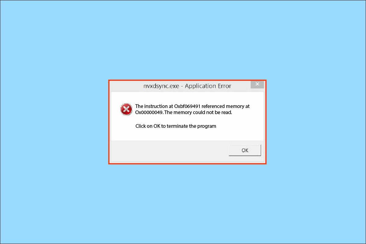 Napraw błąd Nvxdsync exe w systemie Windows 10