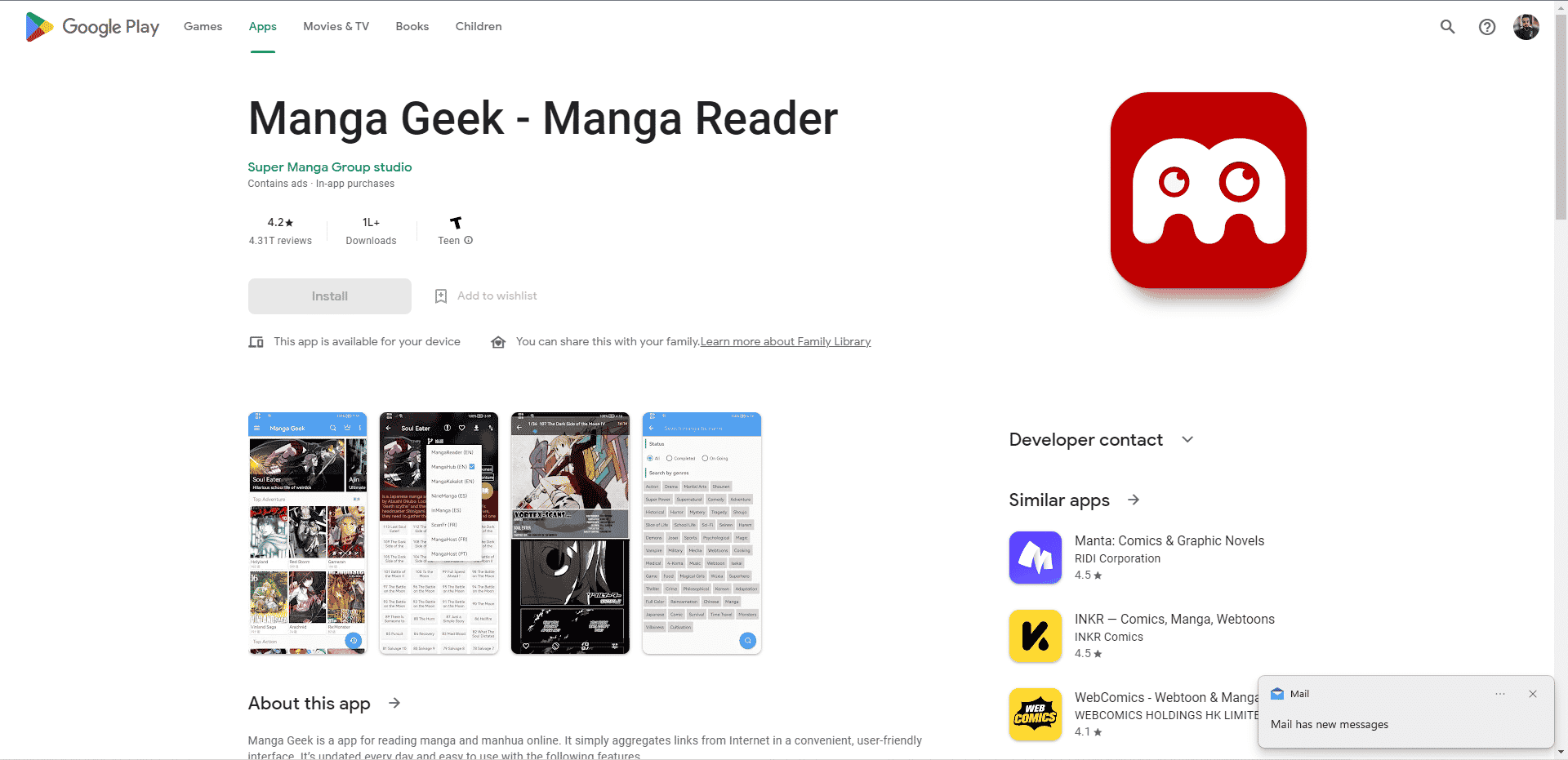 geek mangi. Najlepsze aplikacje na Androida do czytania mangi za darmo