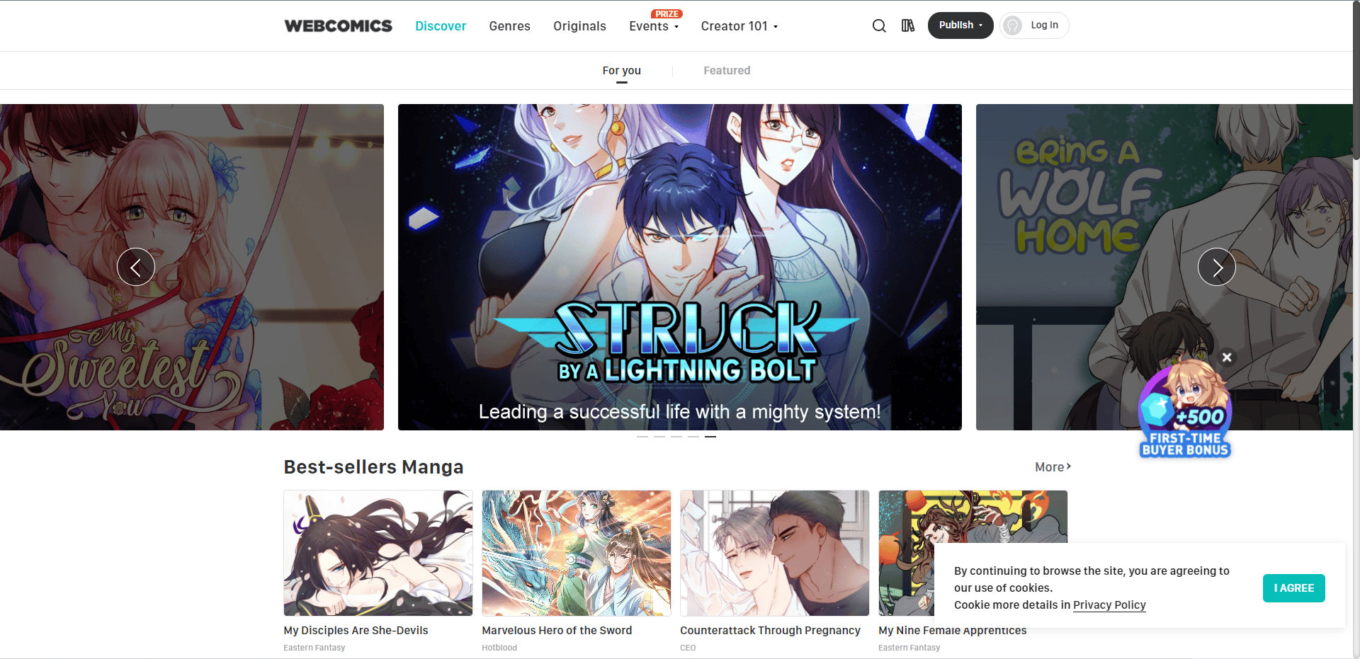 Webcomics resmi web sitesi