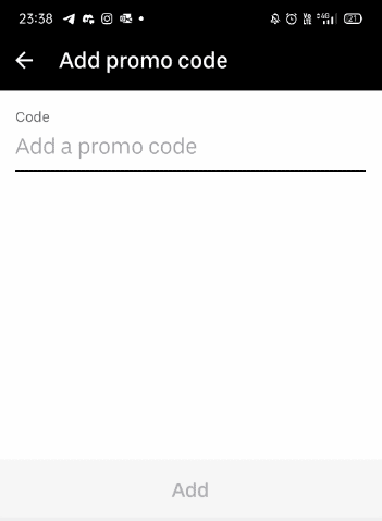 Entrez un code promotionnel si vous en avez un et appuyez sur Ajouter