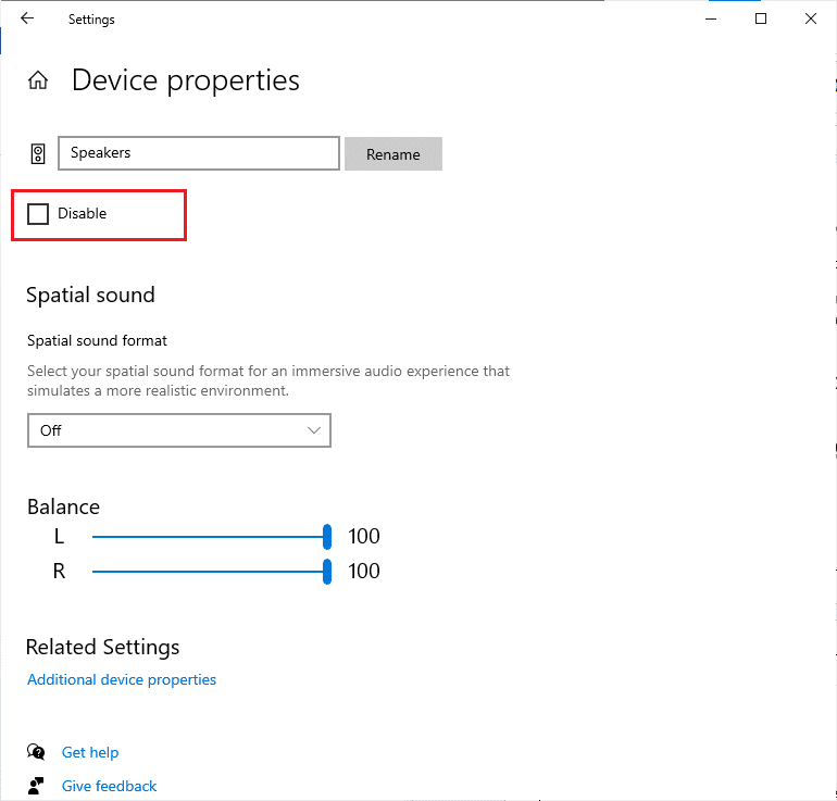 Asegúrese de que la casilla Deshabilitar no esté marcada. Arreglar el micrófono Logitech G533 que no funciona en Windows 10