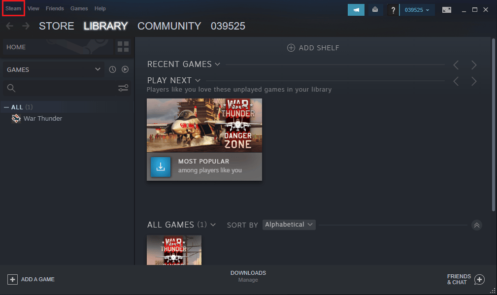 Fare clic sulla scheda Steam. Correggi l'errore di download dell'aggiornamento CS Go