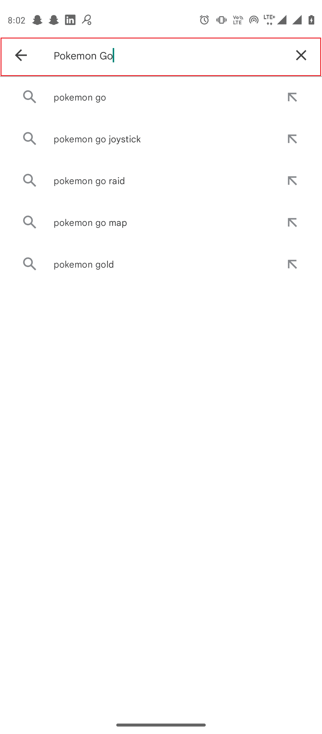 W Search Bar wpisz Pokemon Go. Napraw błąd Pokemon 29 w systemie Windows 10