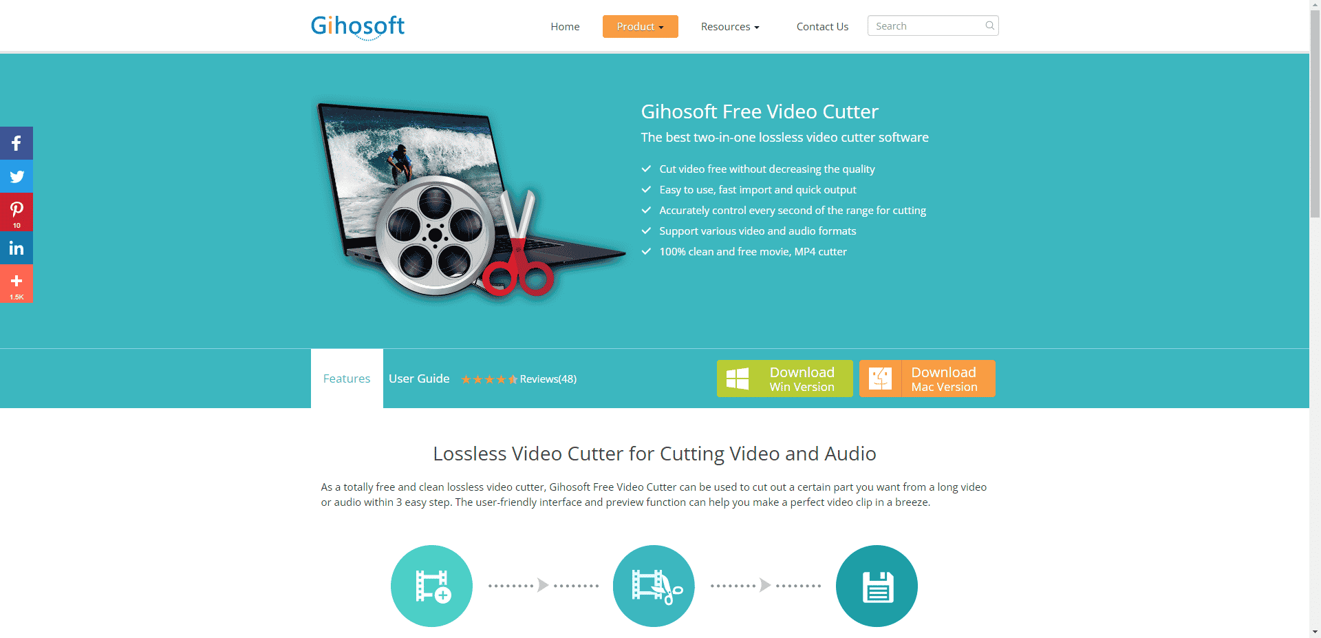 Situs resmi pemotong video gratis Gihosoft. Aplikasi Pemotong Video Gratis Terbaik