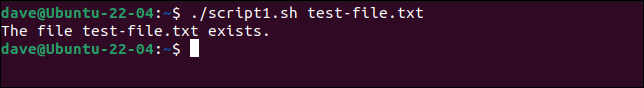 เรียกใช้ script1.sh บนไฟล์ปกติ