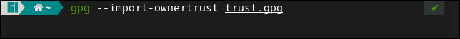 Importowanie relacji zaufania GPG