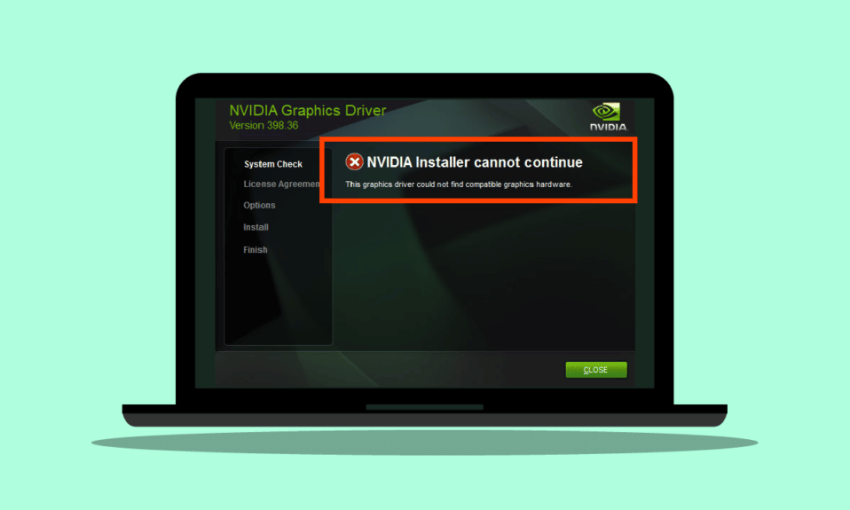 Fix Nvidia Installer لا يمكن متابعة برنامج تشغيل الرسومات هذا تعذر العثور على خطأ جهاز الرسومات المتوافق