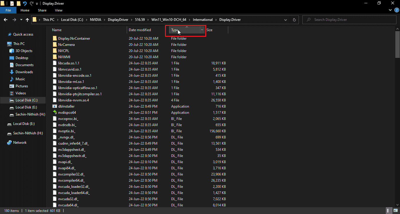 Clicca su tipo. Risolto il problema con il programma di installazione di Nvidia. Impossibile continuare. Il driver grafico non è riuscito a trovare l'hardware grafico compatibile