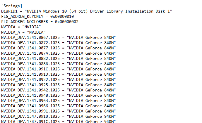 Nvidia INF 문자열. Nvidia 설치 프로그램이 계속할 수 없는 문제 수정 이 그래픽 드라이버가 호환되는 그래픽 하드웨어를 찾을 수 없음