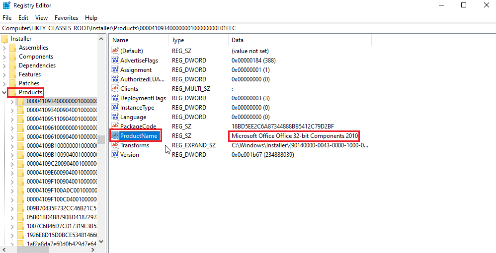 verifique se sua pesquisa corresponde ao nome do produto. Corrigir erro ao aplicar transformações no Windows 10