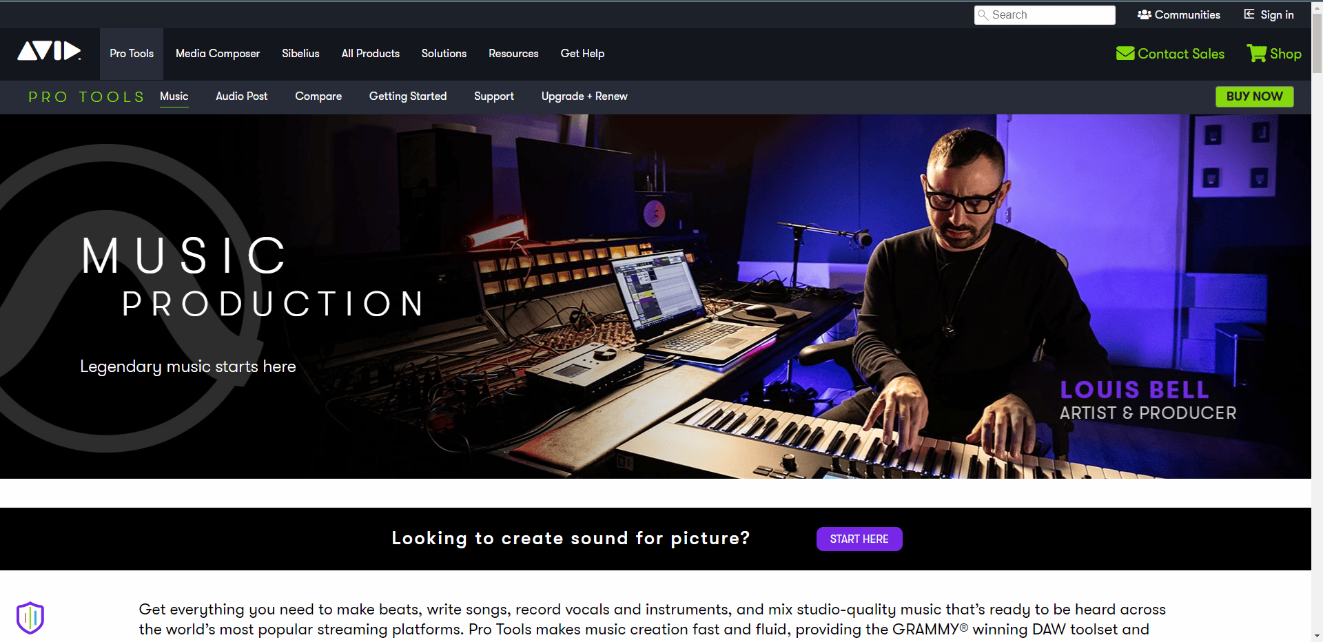 Sitio web oficial de ProTools