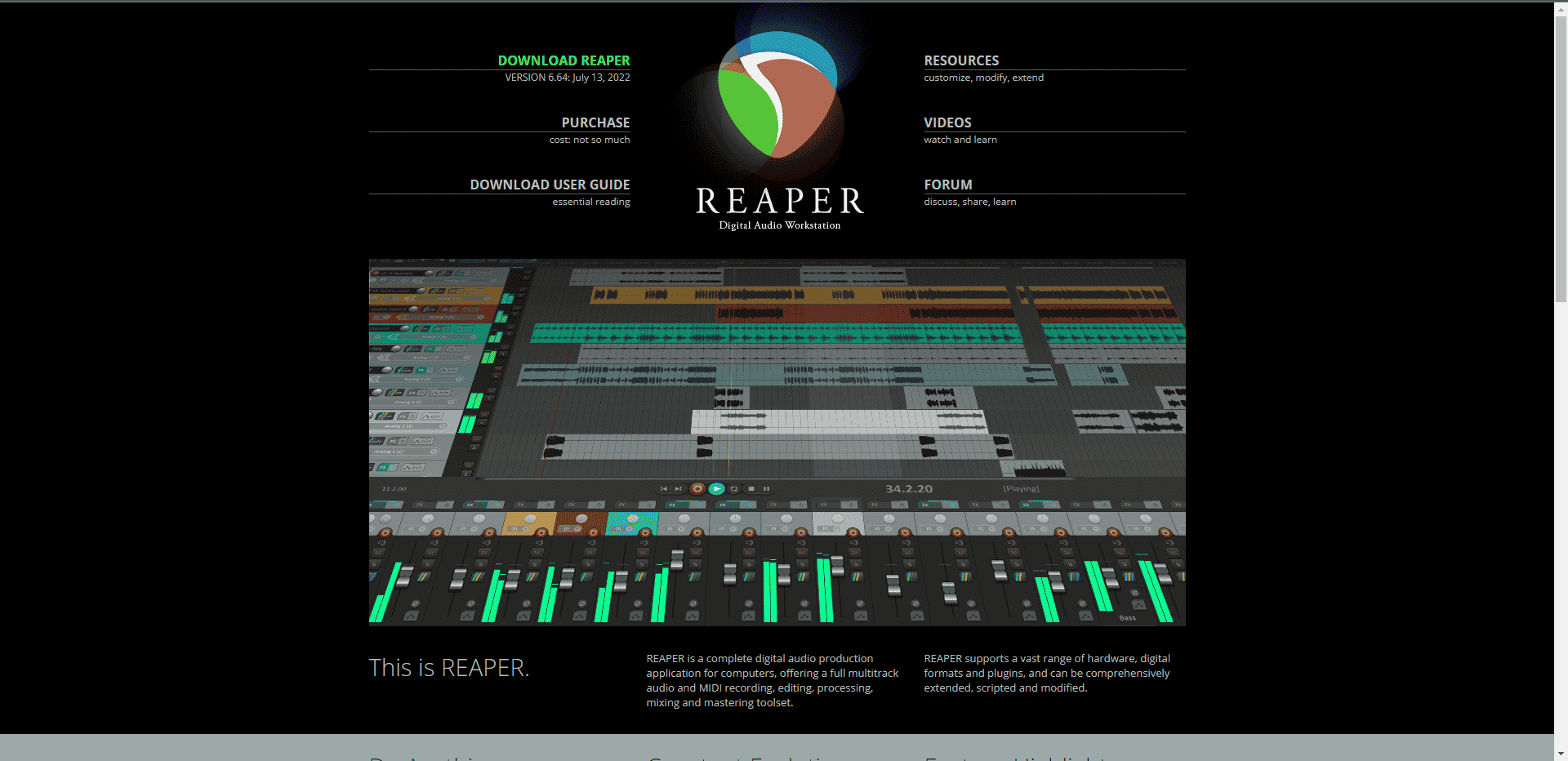 เว็บไซต์ทางการของ Reaper