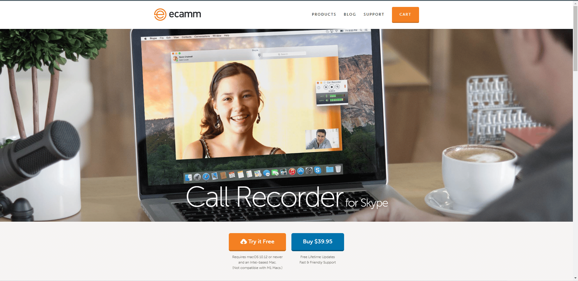 ecamm Call Recorder para o site oficial do Skype. Melhor Software Gratuito de Gravação de Podcast