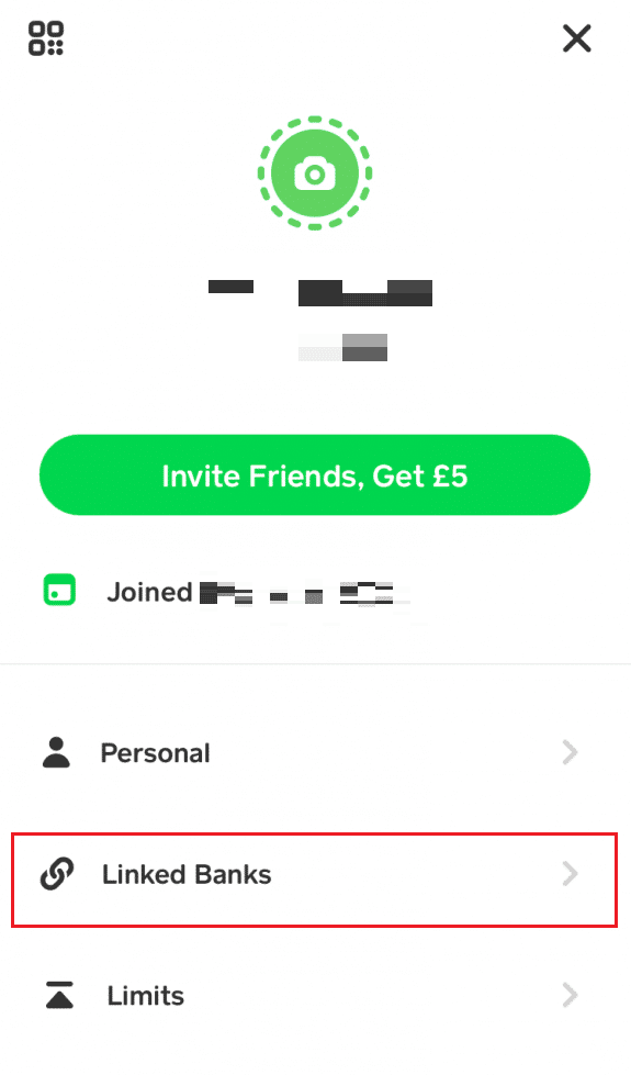 リンクされた銀行をタップ | Cash Appから銀行口座を削除する方法