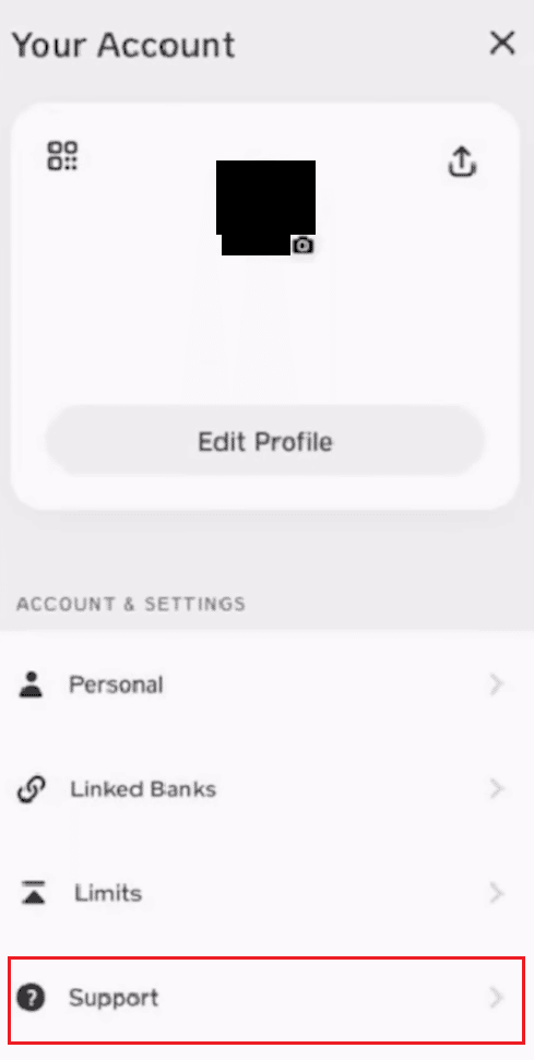 Tippen Sie auf Support | So entfernen Sie das Bankkonto aus der Cash App