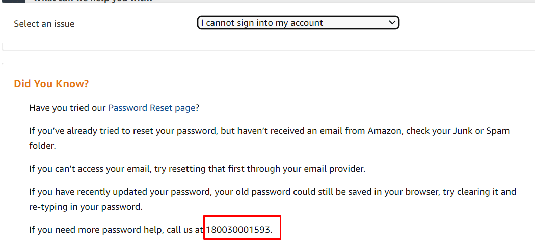 . Ahora, como sugiere Amazon, puede comunicarse con su proveedor de correo electrónico para cambiar su contraseña de correo electrónico, si esto no funciona, puede comunicarse con el Servicio de atención al cliente de Amazon y pedirles que restablezcan su contraseña ya que no tiene acceso a su correo electrónico o número de teléfono . | ¿Cómo puede recuperar su cuenta de Amazon?