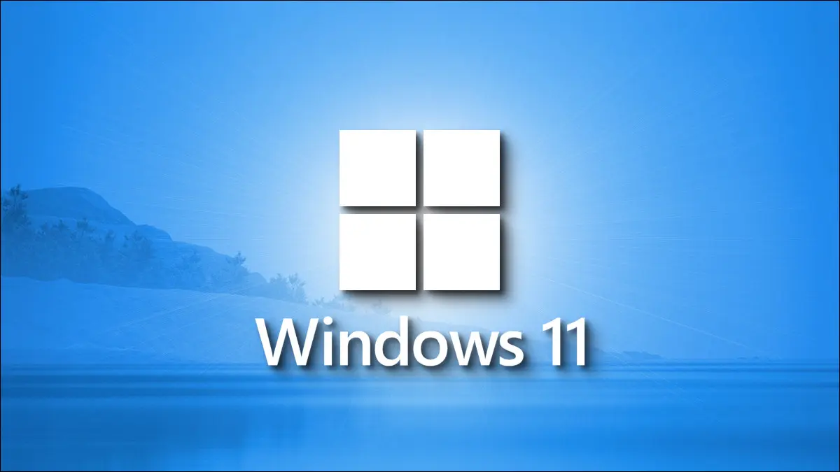 Un nuovo logo di Windows 11 su un paesaggio blu