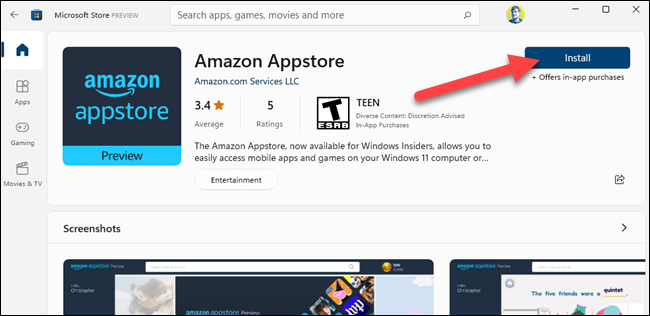 Zainstaluj Amazon Appstore.