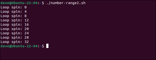 A for loop menggunakan langkah iterator 4