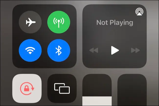 Centrul de control iOS