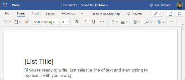 Microsoft Word บนเว็บ