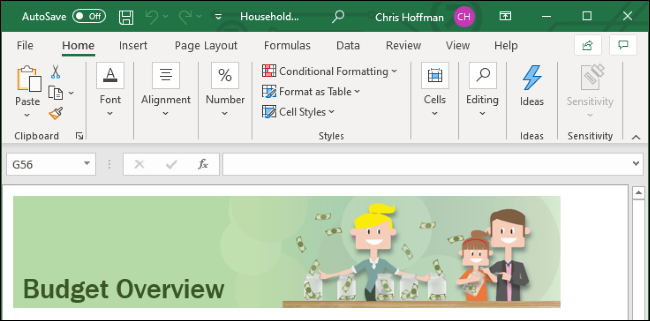 Microsoft Excel no Windows 10