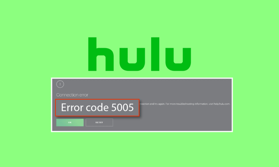 Исправить ошибку Hulu 5005 в Windows 10