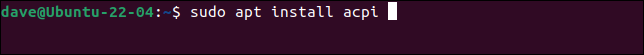 在 Ubuntu 上安裝 acpi