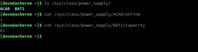 Comprobación de los archivos en línea y de capacidad con cat