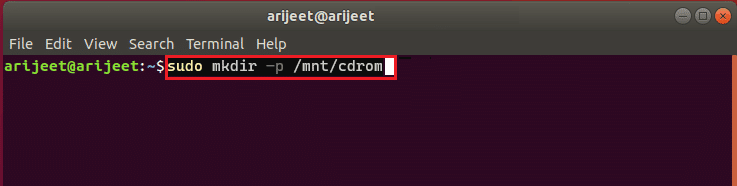 sudo mkdir p mnt cdrom comanda. Remediați Virtualbox Imposibil de a insera discul optic virtual