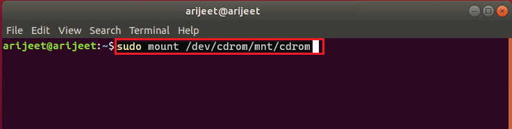 sudo mount dev cdrom mnt cdrom 命令